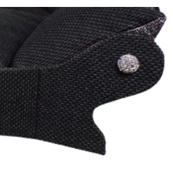 fauteuil arrondi noir anthracite  pour grands chiens et chats