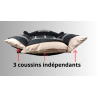 panier gris en tissu doudou  pour petits chiens et chats