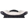 fauteuil -canape pour petits chiens et chats avec coussin  en tissu d'ameublement écru et une armature noir super chouette
