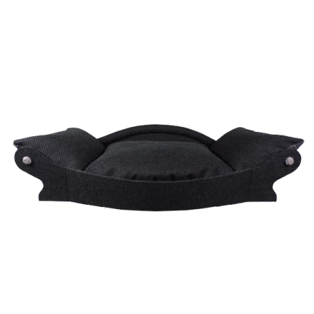 canapé de type fauteuil pour gros et moyen chien et très gros chat avec un coussin déhoussable noir avec des flocons de mousse canapé de type fauteuil pour gros et moyen chien et très gros chat avec un coussin déhoussable noir avec des flocons de mousse