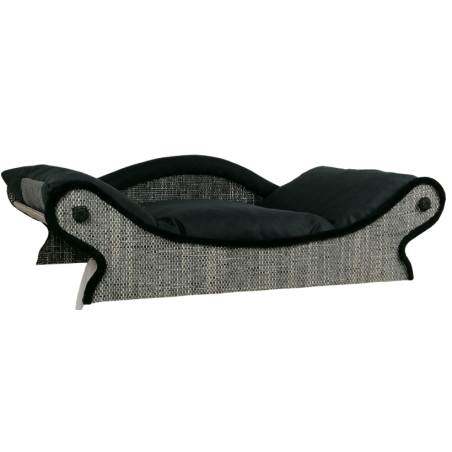 fauteuil de type canapé avec un couchage noir résistant aux griffures fauteuil de type canapé avec un couchage noir résistant aux griffures