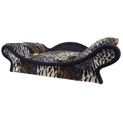 fauteuil spacieux fabrique en france pour chiens- chats en tissu velboa pachwork animaux