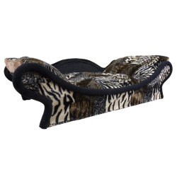 fauteuil spacieux fabrique en France pour chiens- chats en tissu qui imite la fourrure animale