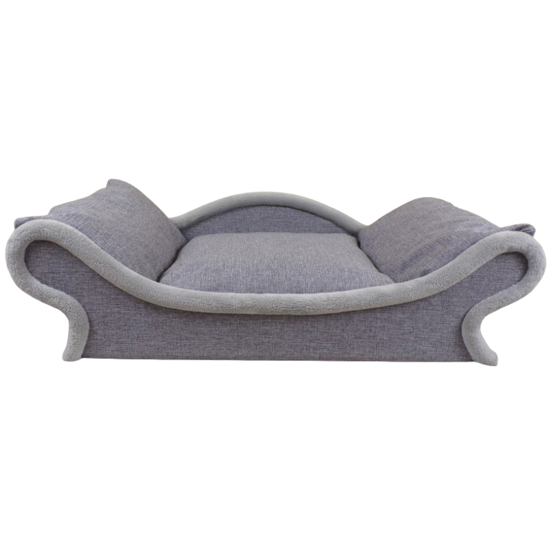 Canapé gris pour chat, lit pour chat design, couchage chat luxe, panier chat élégant,