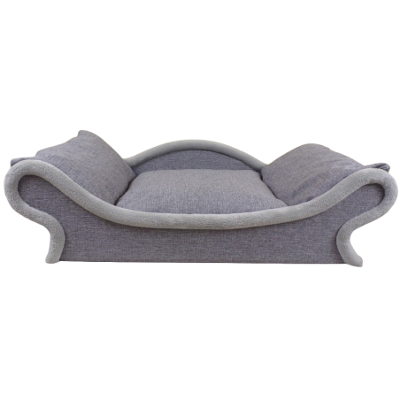 Canapé gris pour chat, lit pour chat design, couchage chat luxe, panier chat élégant,