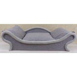 Sofa gris pour chat confortable, coussin amovible douillet en flocons de mousse