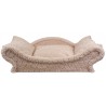 Le canapé beige clair cocooning est spécialement conçu pour les petits chiens et chats qui aiment le confort