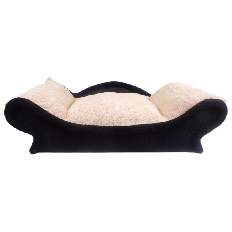 Panier-canapé avec une armature noir anthracite pour petit chien – style élégant pas cher