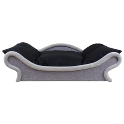 Panier gris et noir pour chien confortable et chaleureux