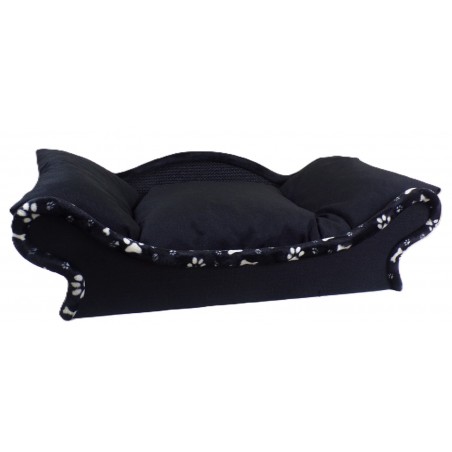 Canapé-lit avec une armature anthracite avec coussin noir pour chat et chien – Élégance moderne et confort premium