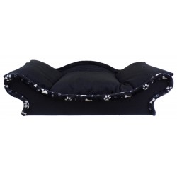 Lit pour chien et chat avec une armature anthracite avec coussin noir pour chat et chien – Élégance moderne et confort premium