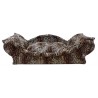 Canapé-lit pour chat luxueux avec un couchage en flocons de mousse effet fourrure animalière léopard