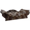 Canapé-banquette pour chat luxueux avec un couchage douillet en flocons de mousse effet fourrure animalière léopard
