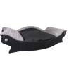 panier en forme canapé pour chiens et chats couchage doudou noir avec du gris clair