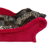 🐶 Canapé pour chien design – Imitation fourrure & structure rouge vif