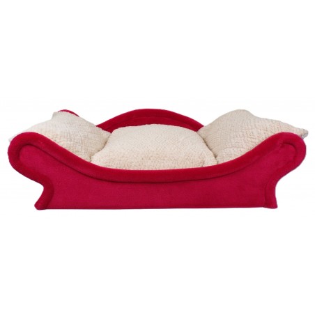 canapé pour chien rouge avec coussin amovible ,