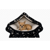 dôme niche cocooning noir pour chat et petit chien refuge confortable