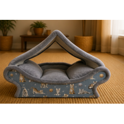 niche confortable en forme de maisonnette pour chihuahua
