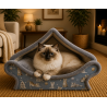 Petite niche en forme de dôme pour chat chartreux couchage cozy