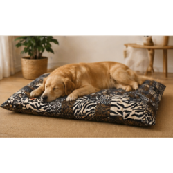 Ce coussin pour chien se distingue immédiatement par son design original