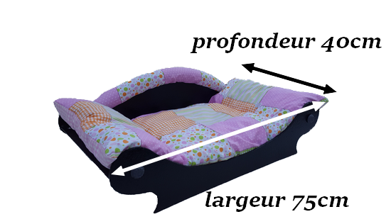 canape chat-chien -couchage-chien-canape pour chien-chat-lit pour chien-chat corbeille-chatte coussin lavable en machine patchork rose
